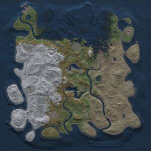 Thumbnail Rust Map: Procedural Map, Size: 4250, Seed: 52234346, 17 Monuments