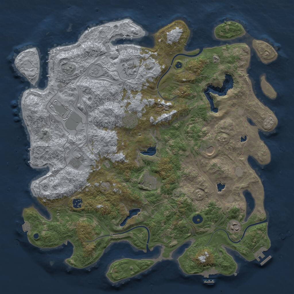 Rust Map: Procedural Map, Size: 4500, Seed: 987359133, 15 Monuments