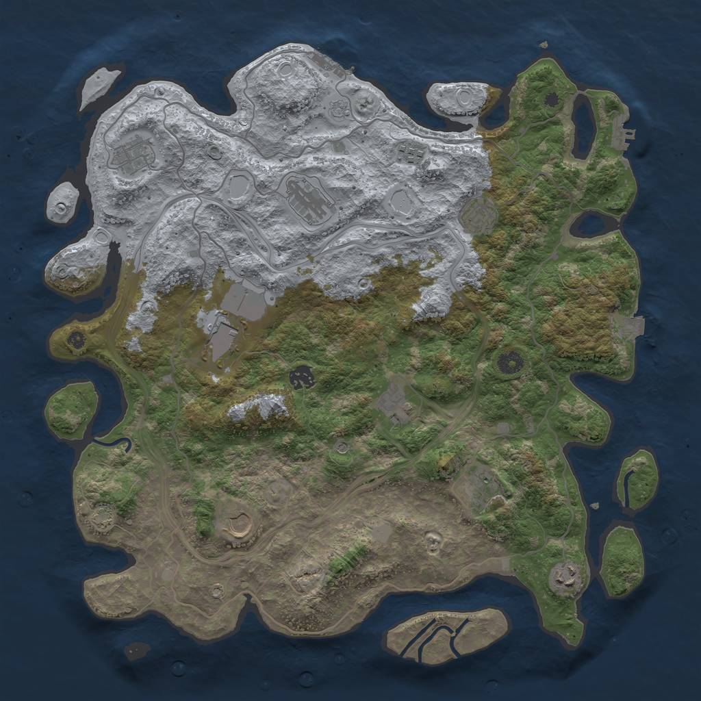 Rust Map: Procedural Map, Size: 4250, Seed: 20230706, 18 Monuments