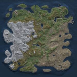 Thumbnail Rust Map: Procedural Map, Size: 4500, Seed: 964328048, 17 Monuments