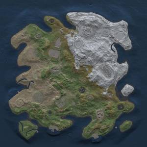 Thumbnail Rust Map: Procedural Map, Size: 3500, Seed: 1985790082, 17 Monuments