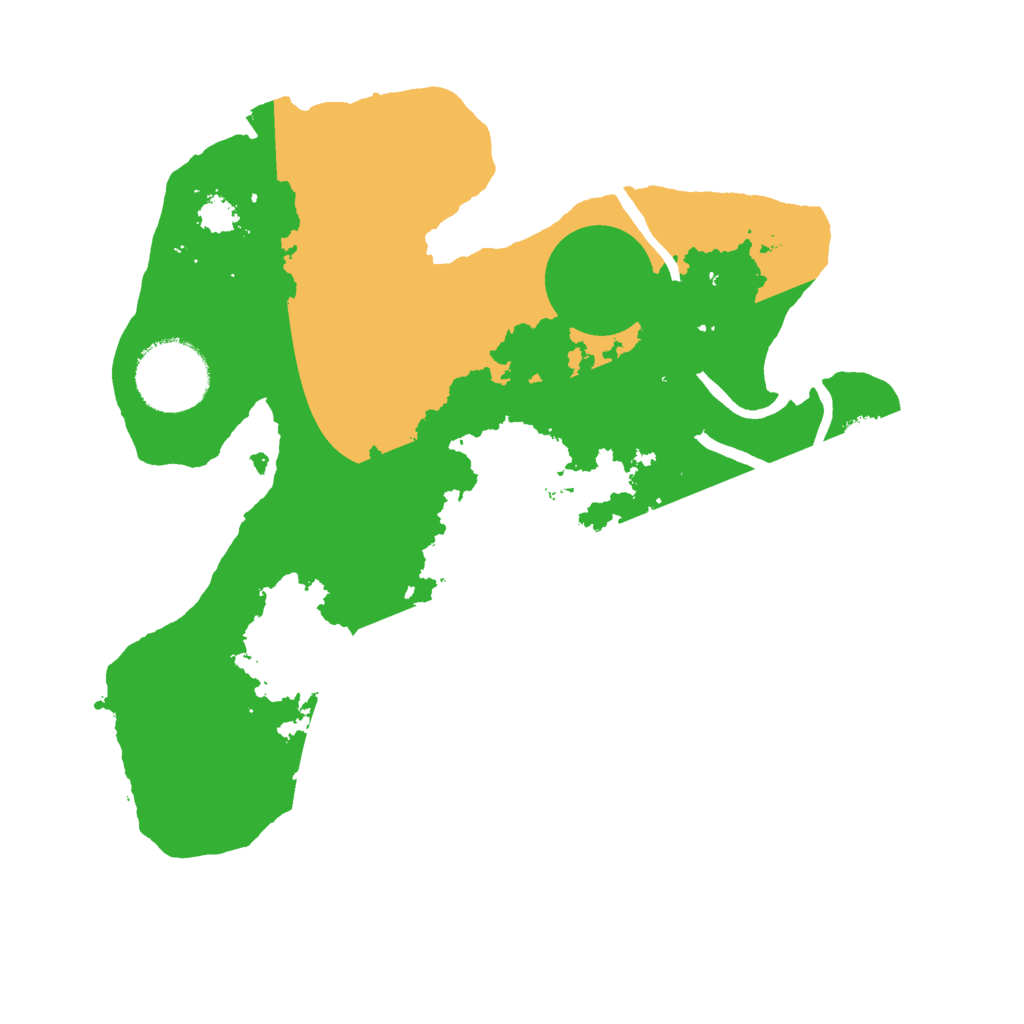Biome Rust Map: Procedural Map, Size: 2500, Seed: 1945249941