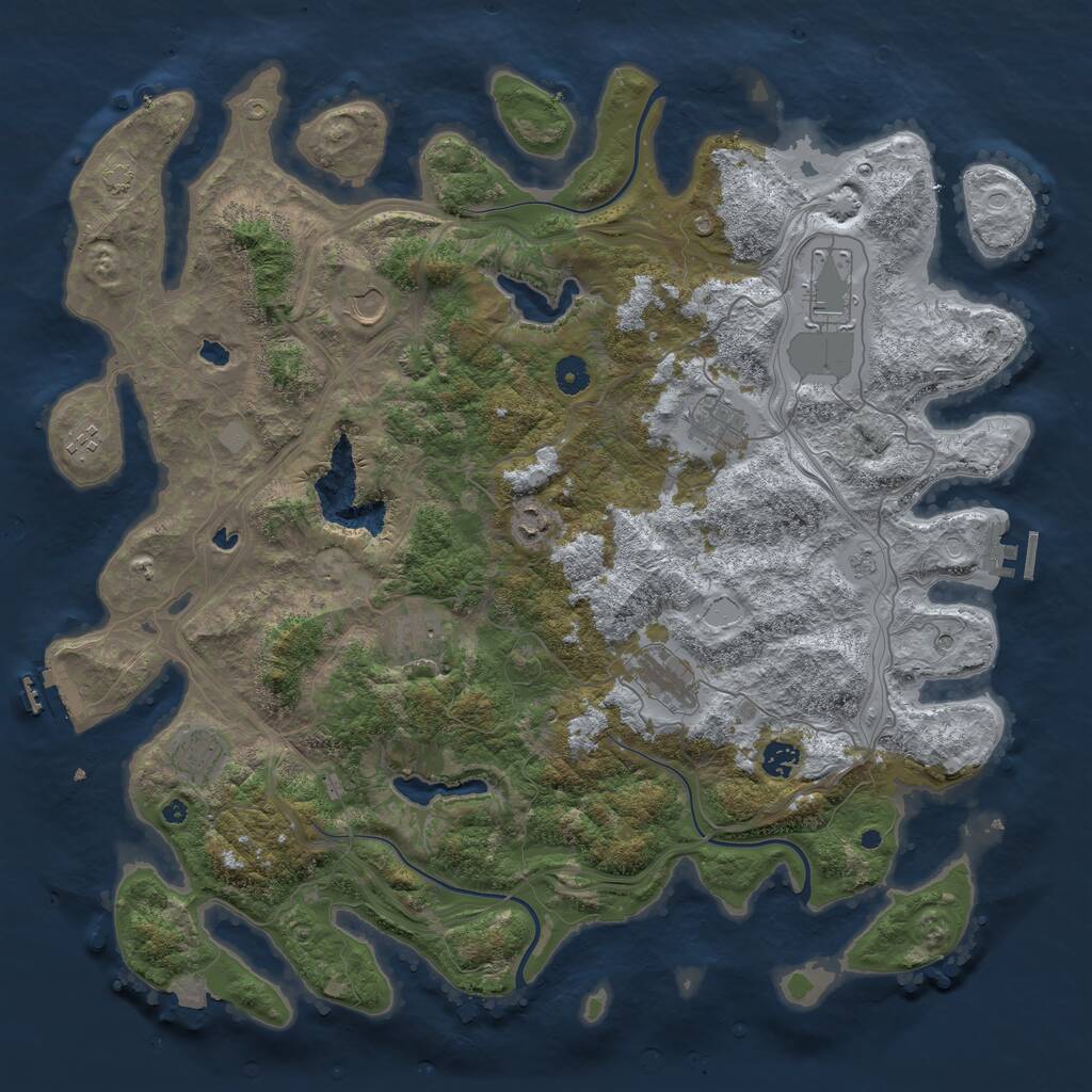 Rust Map: Procedural Map, Size: 4500, Seed: 1337820780, 15 Monuments