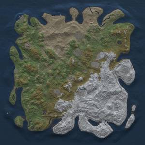 Thumbnail Rust Map: Procedural Map, Size: 4750, Seed: 971119010, 19 Monuments