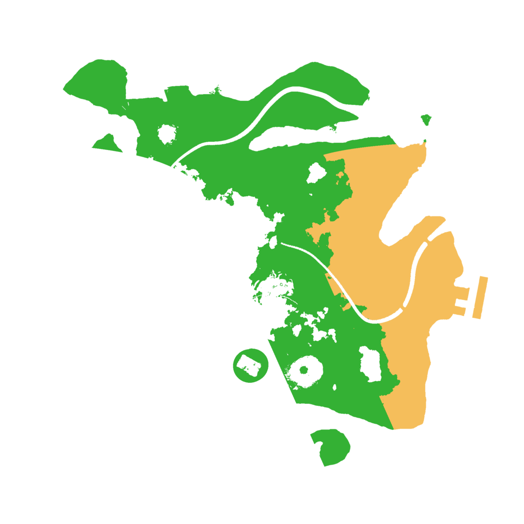 Biome Rust Map: Procedural Map, Size: 2500, Seed: 227454356