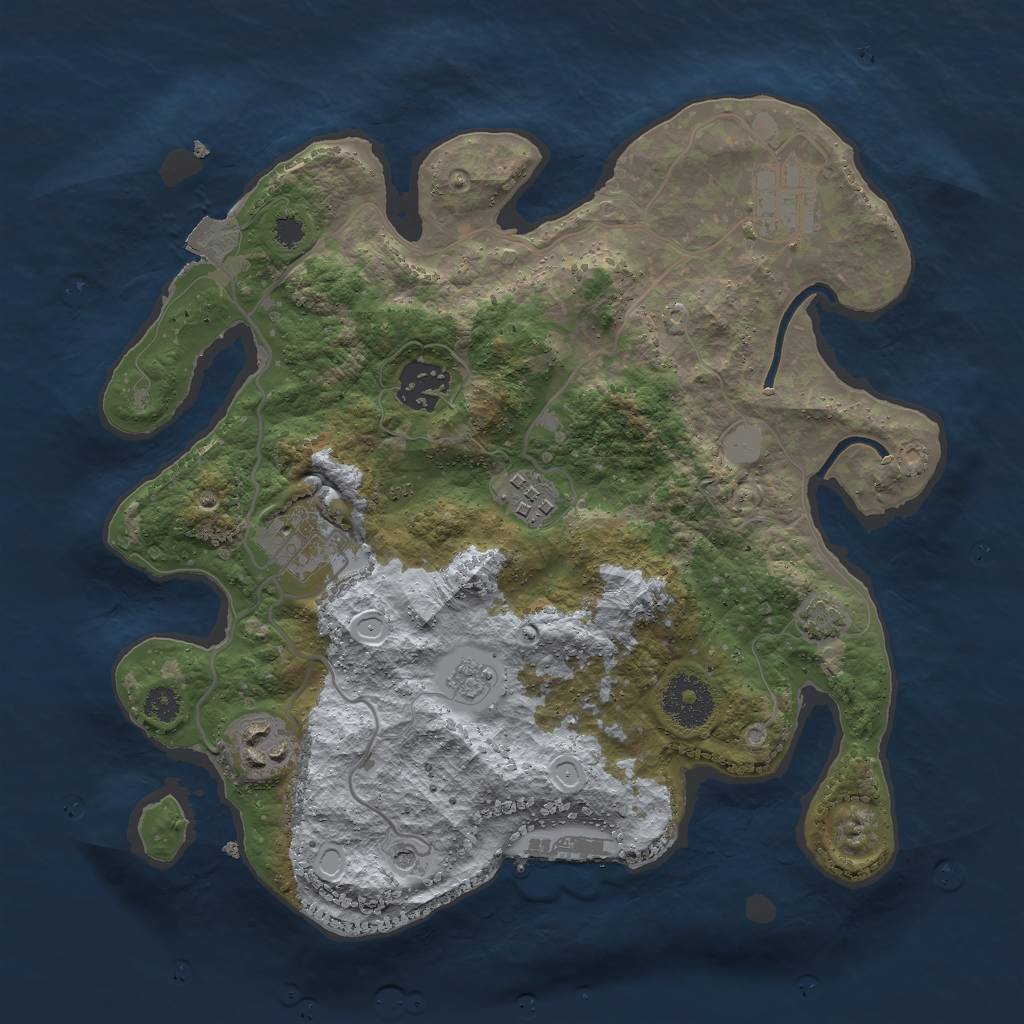 Rust Map: Procedural Map, Size: 3000, Seed: 1668886767, 12 Monuments