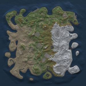 Thumbnail Rust Map: Procedural Map, Size: 4100, Seed: 42528, 18 Monuments