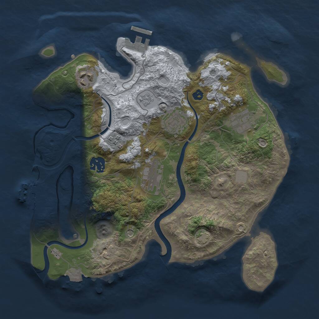 Rust Map: Procedural Map, Size: 3000, Seed: 6567, 12 Monuments