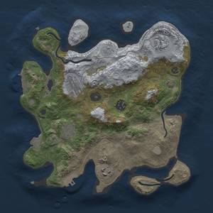 Thumbnail Rust Map: Procedural Map, Size: 3000, Seed: 1643979034, 12 Monuments