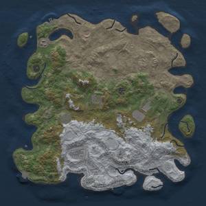 Thumbnail Rust Map: Procedural Map, Size: 4300, Seed: 253452, 18 Monuments