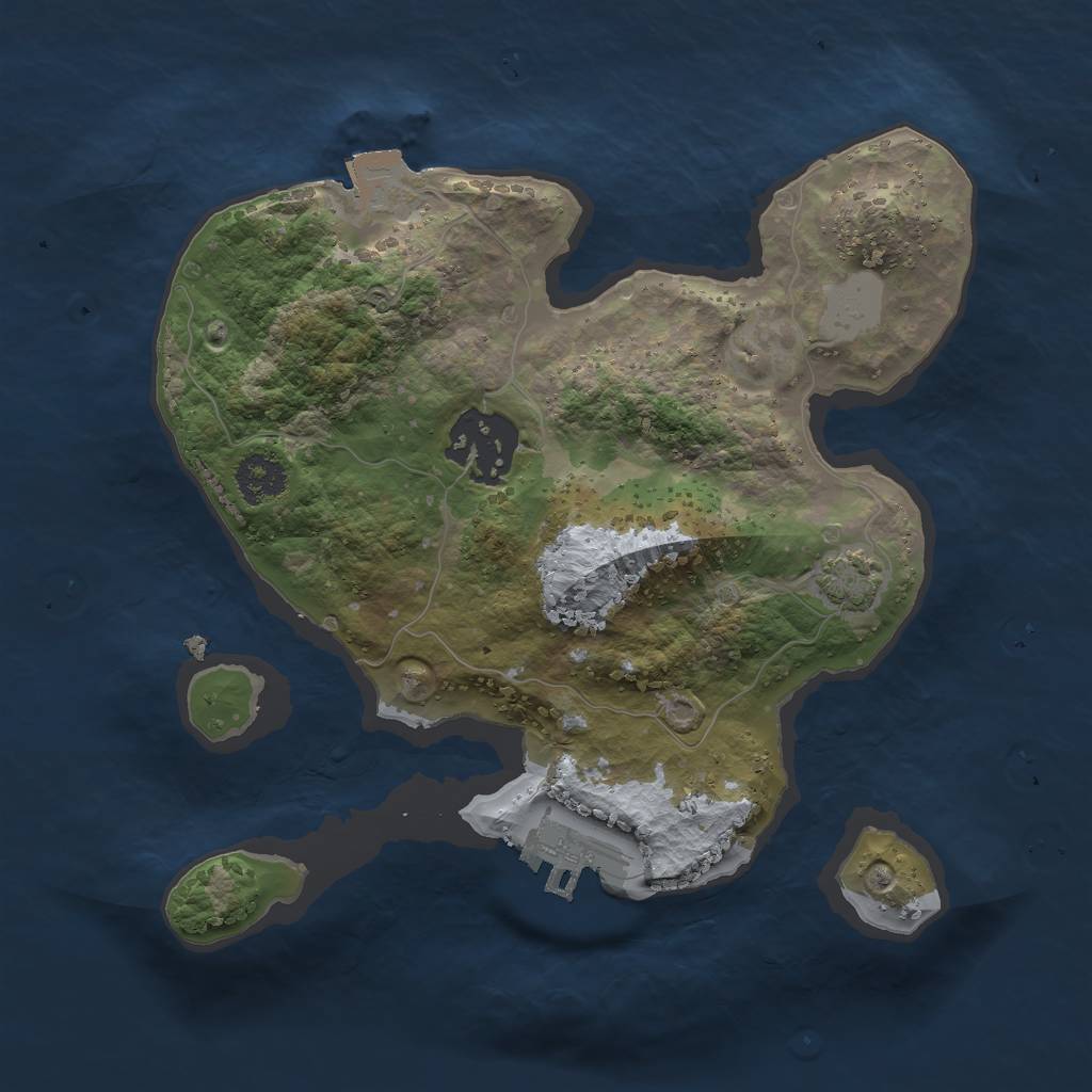 Rust Map: Procedural Map, Size: 2250, Seed: 924, 6 Monuments