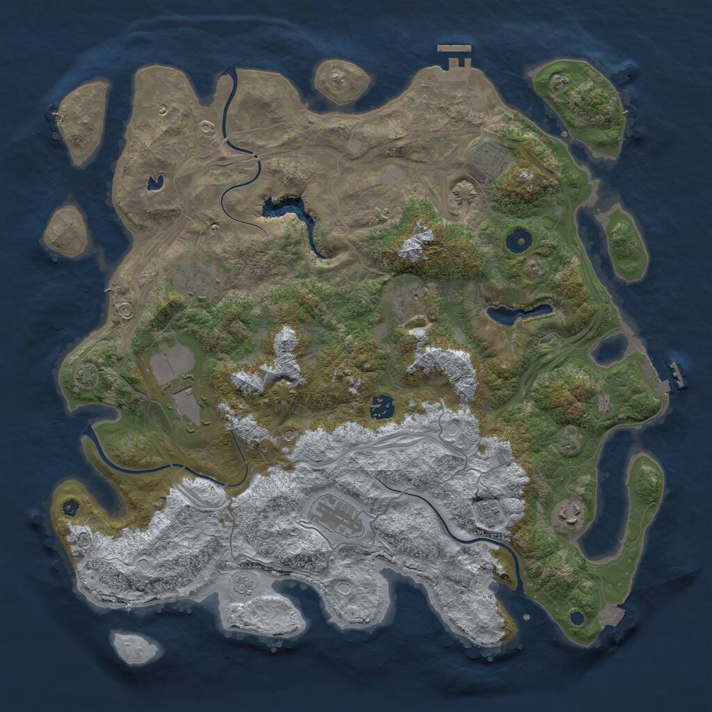 Rust Map: Procedural Map, Size: 4250, Seed: 1149746056, 14 Monuments