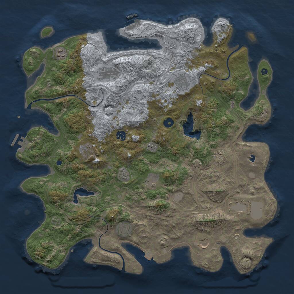 Rust Map: Procedural Map, Size: 4450, Seed: 26113, 17 Monuments