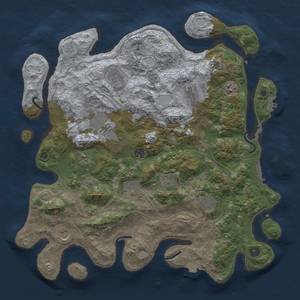 Thumbnail Rust Map: Procedural Map, Size: 4300, Seed: 203228798, 19 Monuments