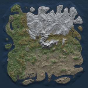 Thumbnail Rust Map: Procedural Map, Size: 5000, Seed: 607233, 19 Monuments