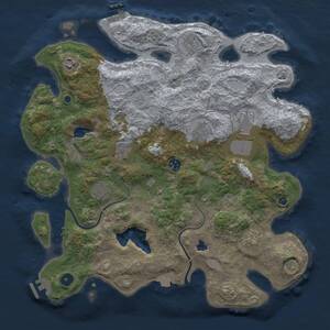 Thumbnail Rust Map: Procedural Map, Size: 4000, Seed: 820191082, 15 Monuments