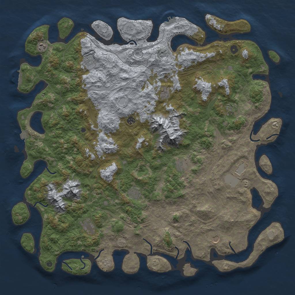 Rust Map: Procedural Map, Size: 5500, Seed: 17775, 19 Monuments