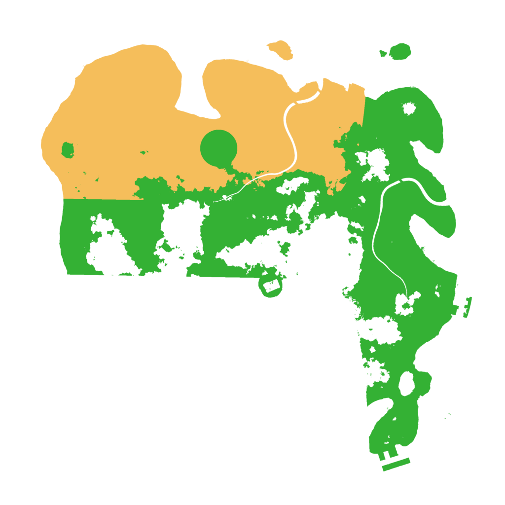 Biome Rust Map: Procedural Map, Size: 3600, Seed: 31279233