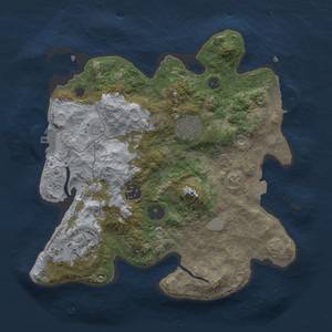 Thumbnail Rust Map: Procedural Map, Size: 3000, Seed: 545318687, 11 Monuments