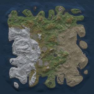 Thumbnail Rust Map: Procedural Map, Size: 4250, Seed: 518498110, 18 Monuments