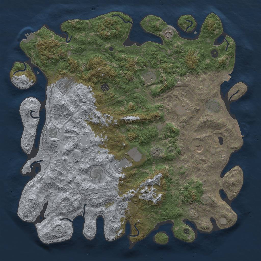 Rust Map: Procedural Map, Size: 4800, Seed: 2081165602, 19 Monuments