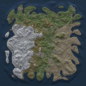 Thumbnail Rust Map: Procedural Map, Size: 4750, Seed: 484917773, 19 Monuments