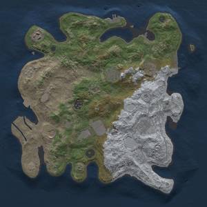 Thumbnail Rust Map: Procedural Map, Size: 3500, Seed: 1504865776, 16 Monuments