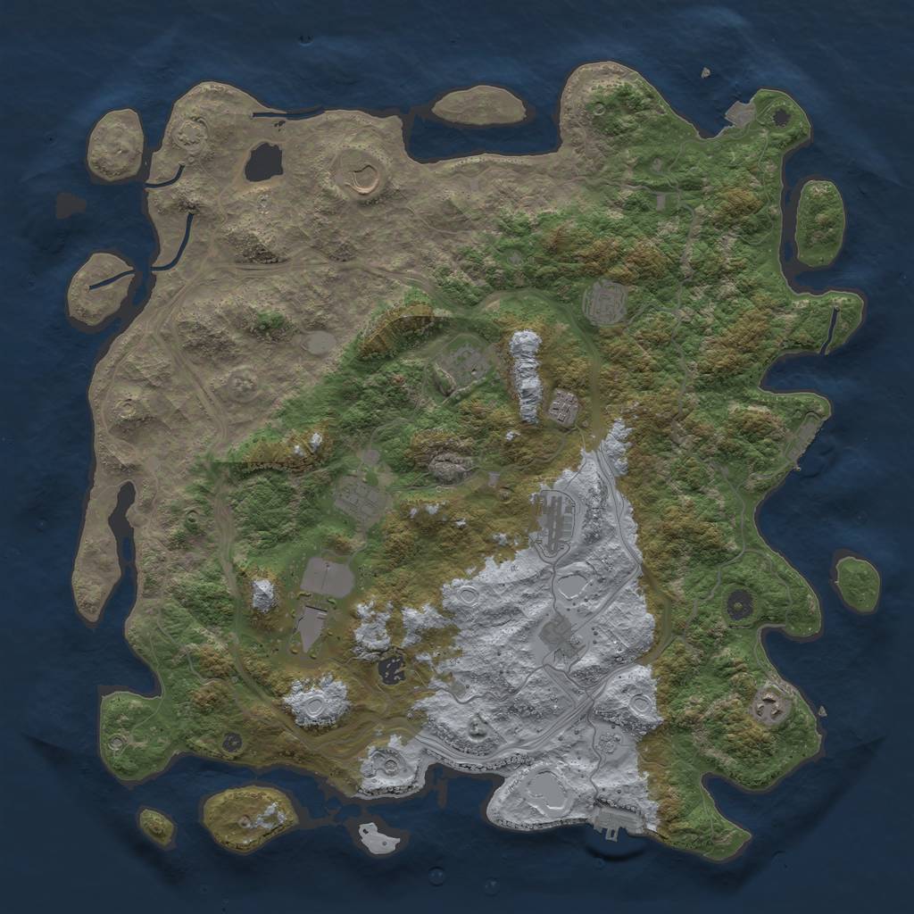 Rust Map: Procedural Map, Size: 4750, Seed: 1474826405, 18 Monuments