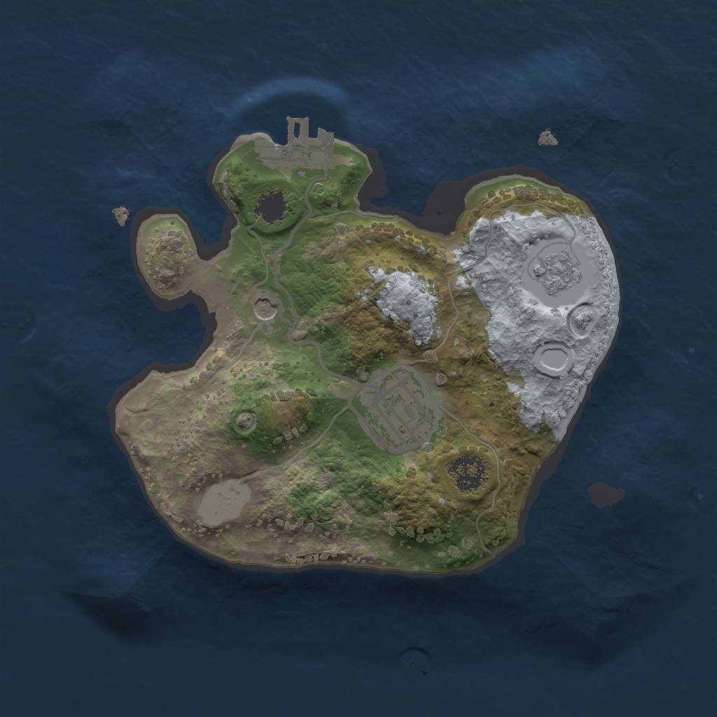 Rust Map: Procedural Map, Size: 2000, Seed: 1887595900, 7 Monuments