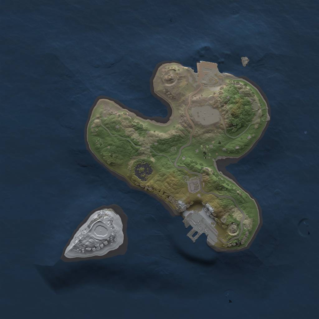 Rust Map: Procedural Map, Size: 1800, Seed: 6738, 4 Monuments