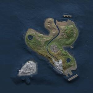 Thumbnail Rust Map: Procedural Map, Size: 1800, Seed: 6738, 4 Monuments