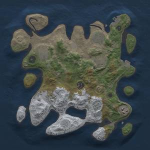 Thumbnail Rust Map: Procedural Map, Size: 3000, Seed: 453025810, 13 Monuments