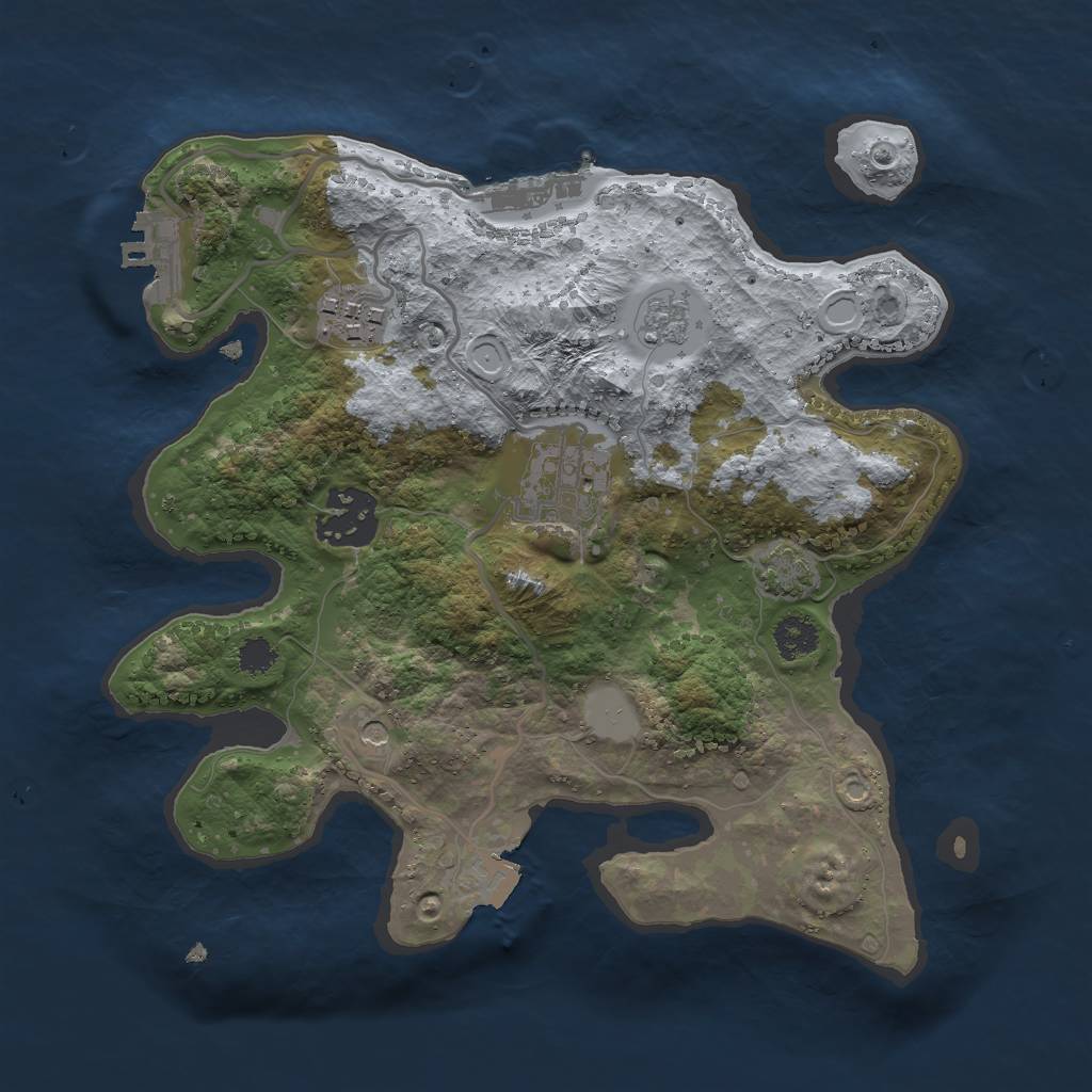 Rust Map: Procedural Map, Size: 2600, Seed: 13814, 11 Monuments