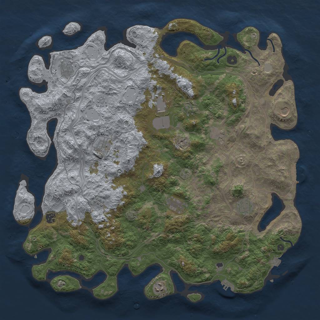Rust Map: Procedural Map, Size: 4800, Seed: 1527265, 19 Monuments