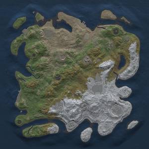 Thumbnail Rust Map: Procedural Map, Size: 3750, Seed: 49521480, 17 Monuments