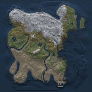 Thumbnail Rust Map: Procedural Map, Size: 3500, Seed: 1225573803, 12 Monuments