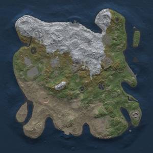 Thumbnail Rust Map: Procedural Map, Size: 3500, Seed: 1225573803, 17 Monuments