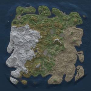 Thumbnail Rust Map: Procedural Map, Size: 4500, Seed: 1889592962, 18 Monuments