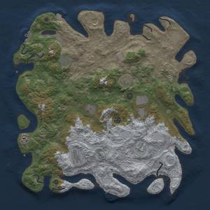 Thumbnail Rust Map: Procedural Map, Size: 4500, Seed: 42879511, 19 Monuments