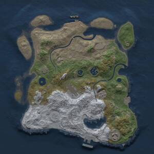 Thumbnail Rust Map: Procedural Map, Size: 3000, Seed: 743270782, 10 Monuments