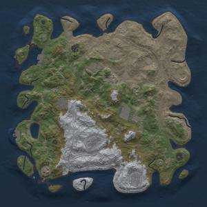 Thumbnail Rust Map: Procedural Map, Size: 4250, Seed: 2047460752, 17 Monuments