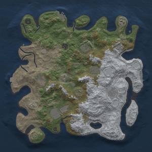 Thumbnail Rust Map: Procedural Map, Size: 3800, Seed: 6247414, 17 Monuments