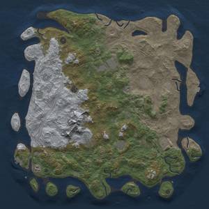 Thumbnail Rust Map: Procedural Map, Size: 5000, Seed: 1852388893, 18 Monuments