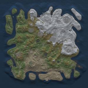 Thumbnail Rust Map: Procedural Map, Size: 4000, Seed: 1661806625, 17 Monuments