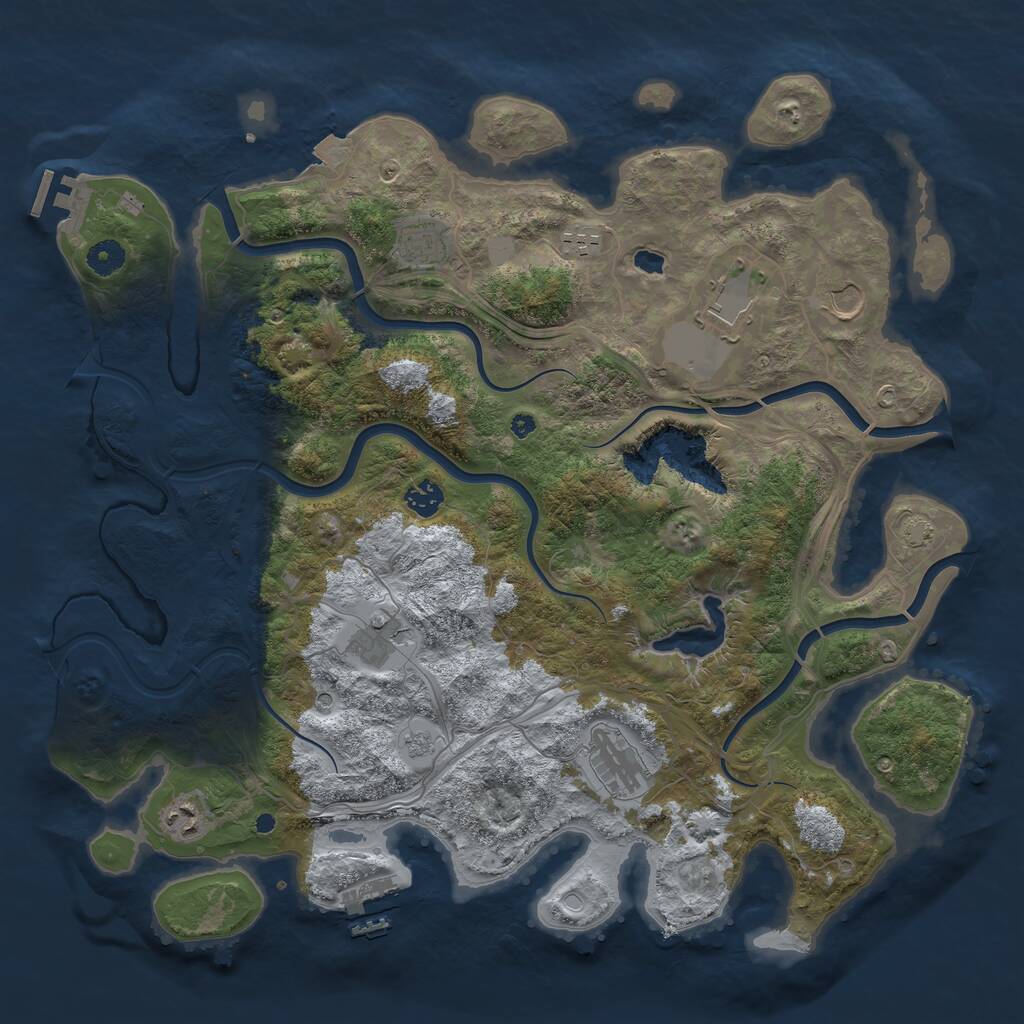 Rust Map: Procedural Map, Size: 4250, Seed: 1579, 14 Monuments