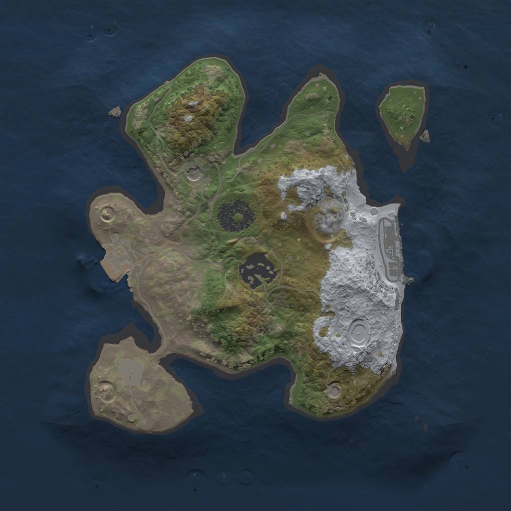Rust Map: Procedural Map, Size: 2200, Seed: 1341619593, 6 Monuments