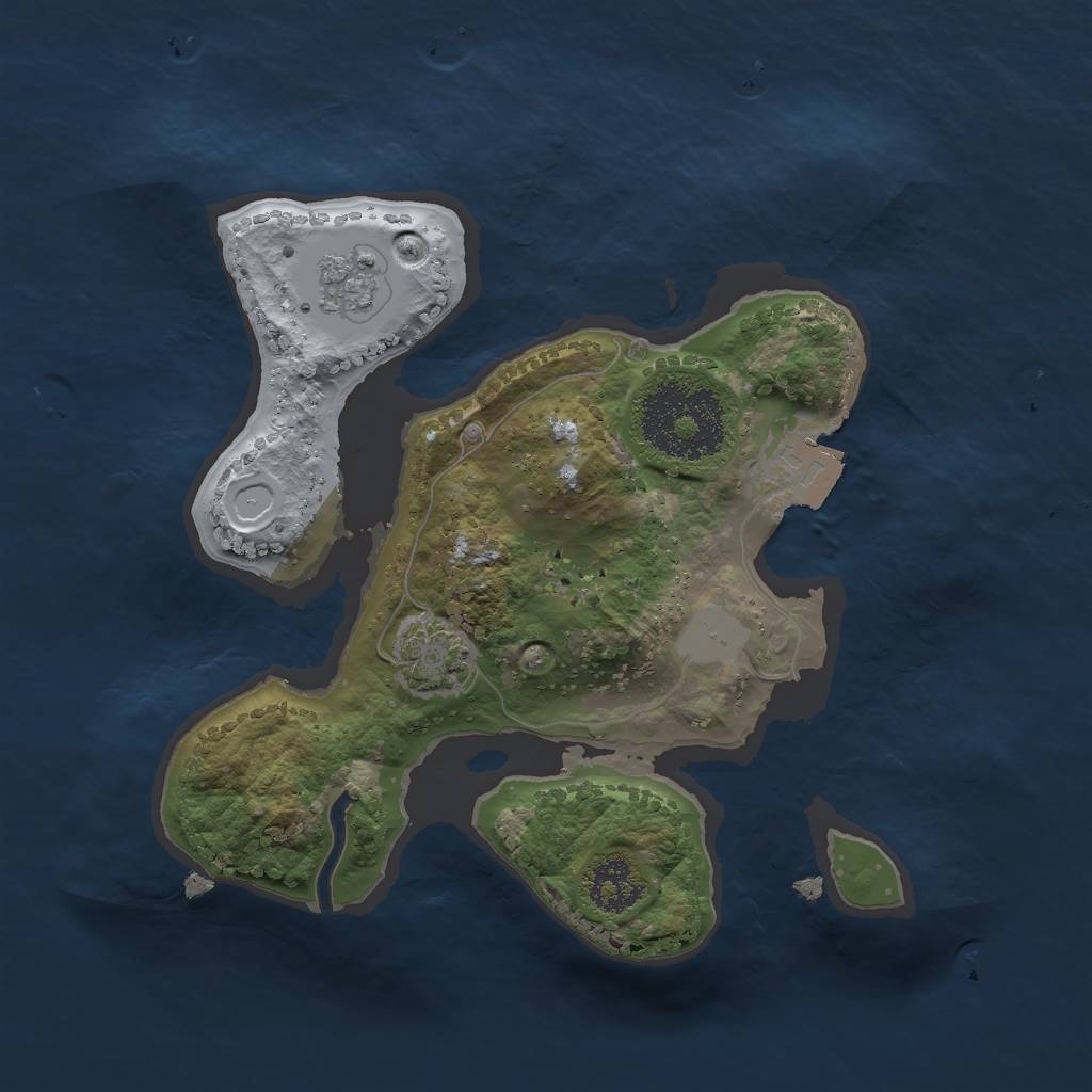 Rust Map: Procedural Map, Size: 2000, Seed: 1523428554, 5 Monuments
