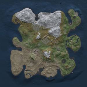 Thumbnail Rust Map: Procedural Map, Size: 3000, Seed: 1357796962, 12 Monuments