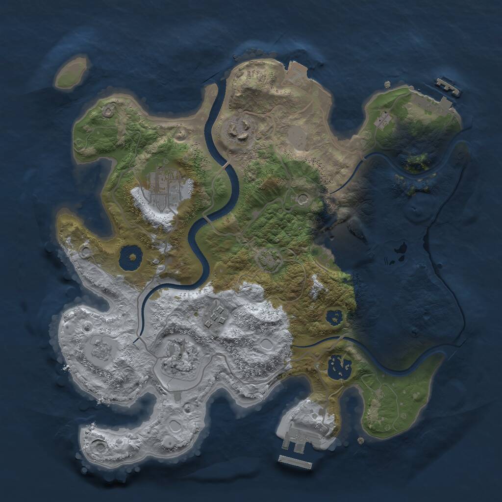 Rust Map: Procedural Map, Size: 3000, Seed: 241261752, 12 Monuments