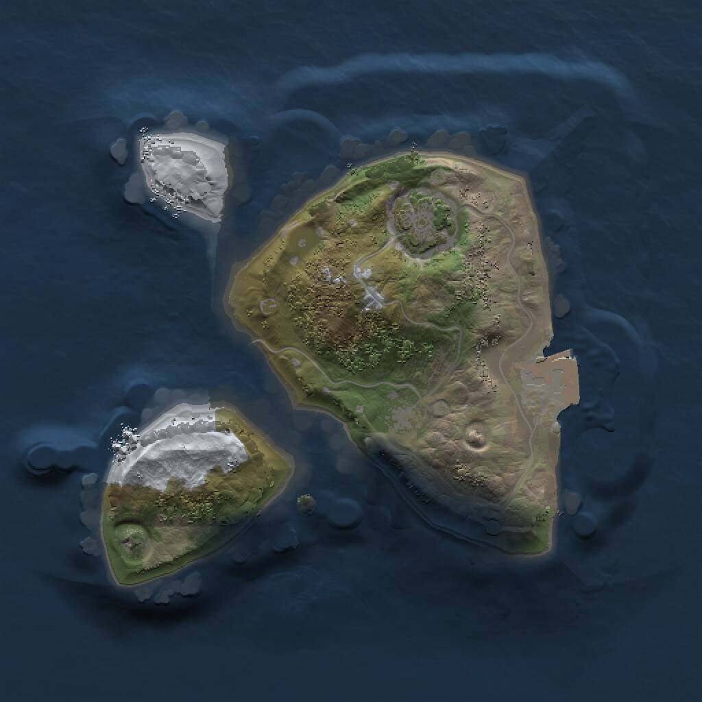 Rust Map: Procedural Map, Size: 1500, Seed: 1345337, 2 Monuments